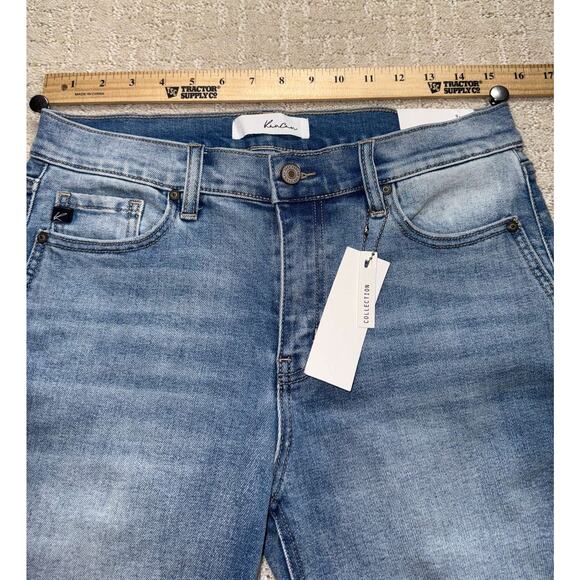 Kancan Women’s Bootcut Jeans Light Wash Split Hem Denim Pants Size 9/28 NWT - Picture 7 of 10